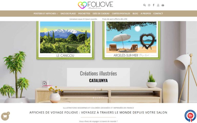 Foliove - Portfolio artistique pour illustratrice dans les Pyrénées-Orientales réalisé par Domoveillance