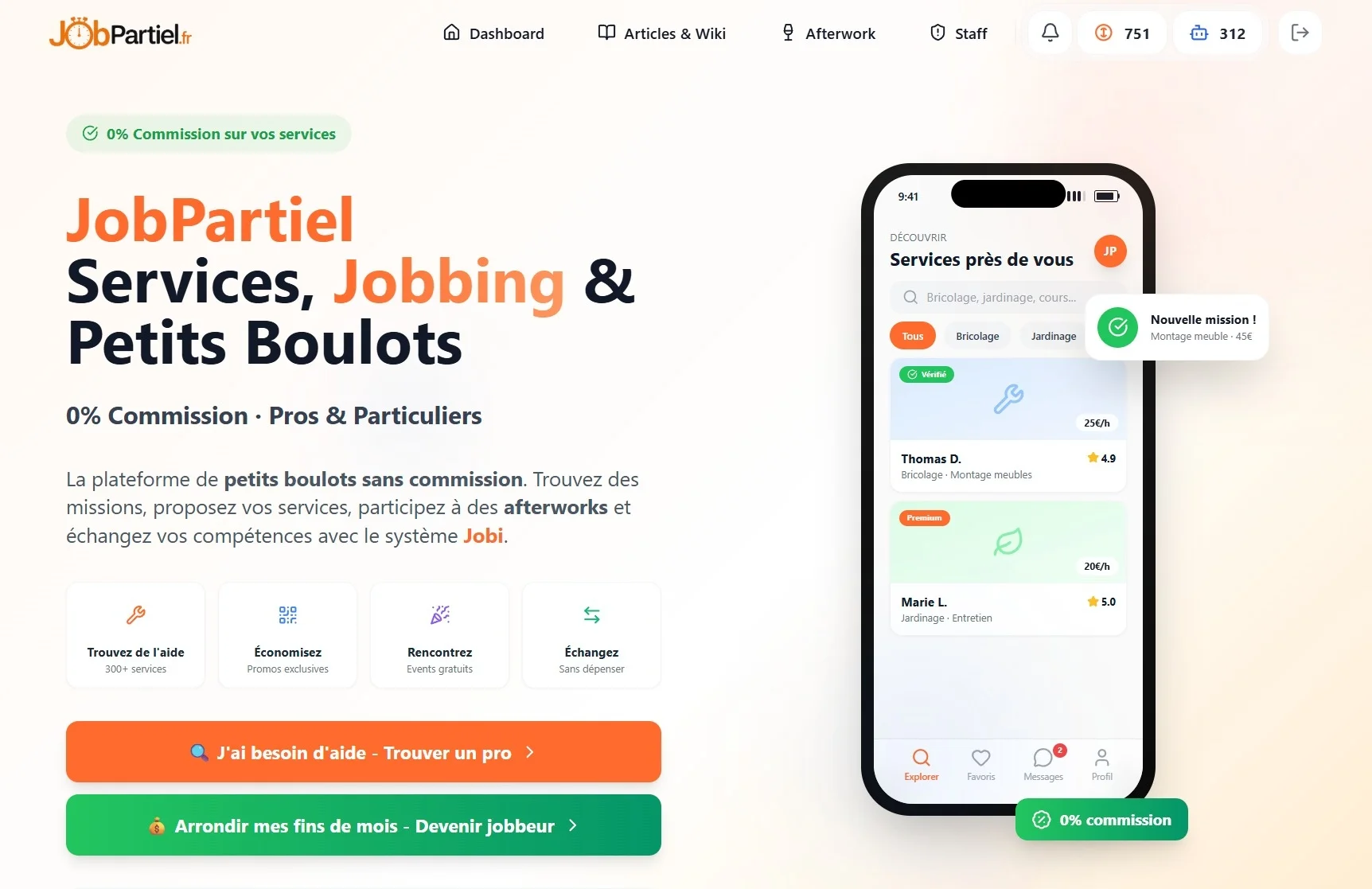 Job Partiel - réalisé par Domoveillance