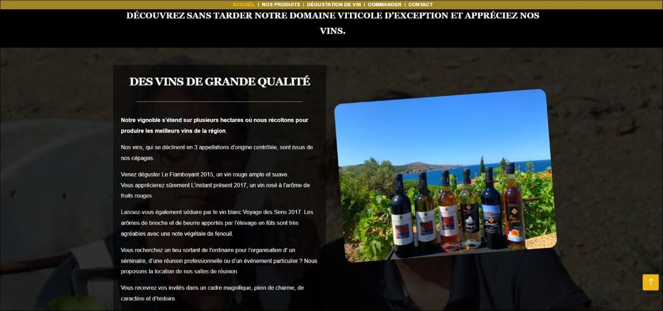 creation site internet domaine sant jordi banyuls sur mer trois